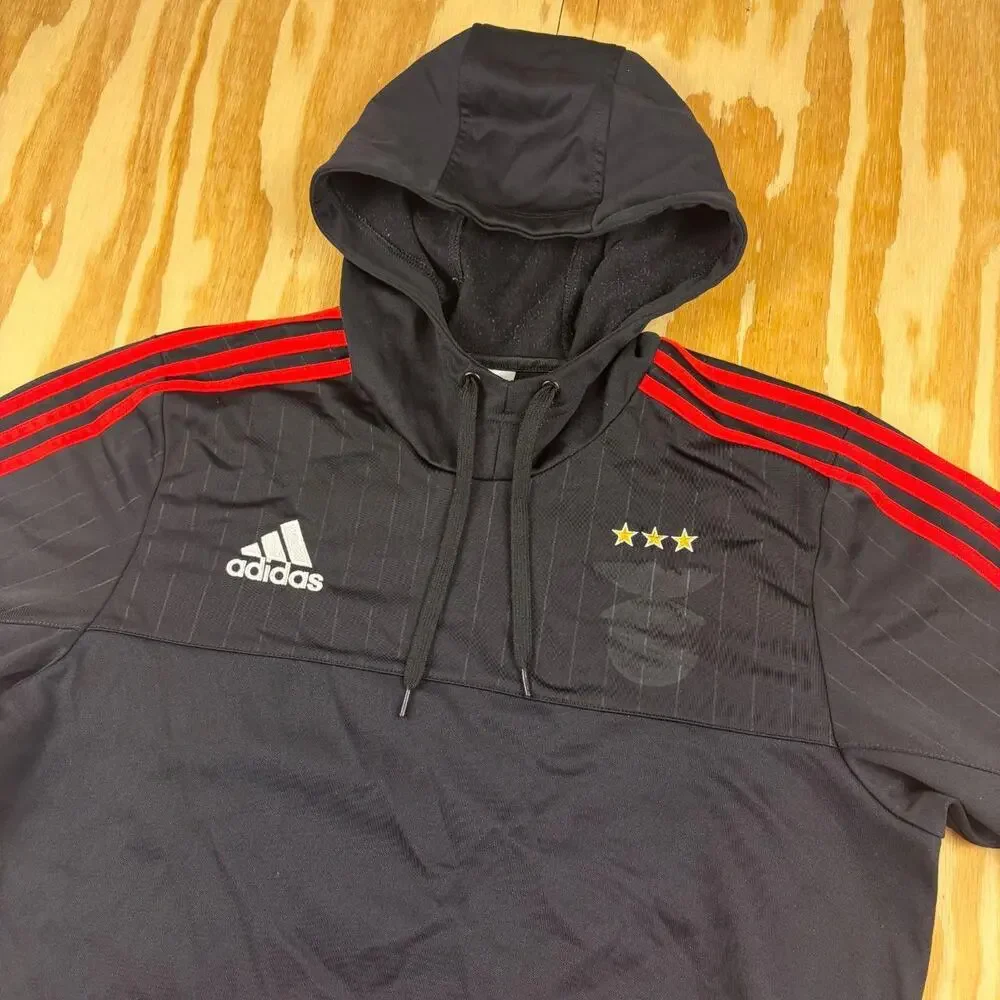 Vintage Adidas Benfica Football Hoodie – Black/Red – Men’s M